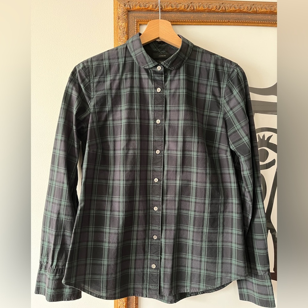 J. Crew Perfect Shirt in Blackwatch Plaid